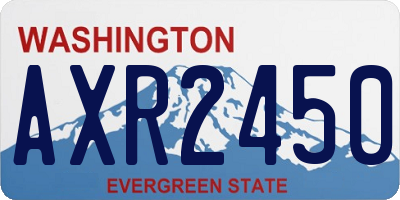 WA license plate AXR2450