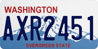 WA license plate AXR2451