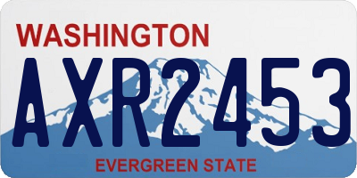 WA license plate AXR2453