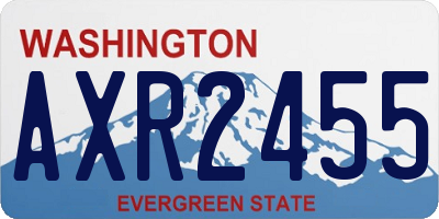 WA license plate AXR2455