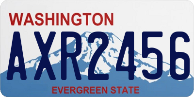 WA license plate AXR2456