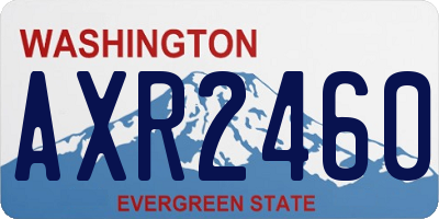 WA license plate AXR2460