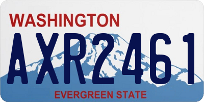 WA license plate AXR2461
