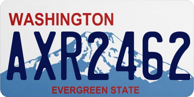 WA license plate AXR2462