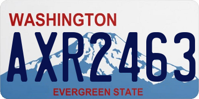 WA license plate AXR2463