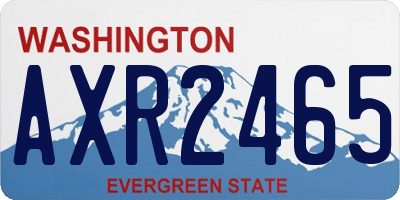WA license plate AXR2465