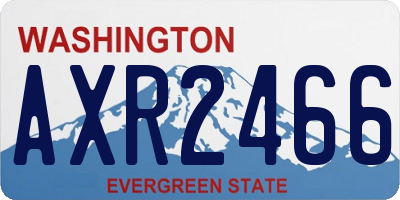WA license plate AXR2466
