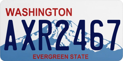 WA license plate AXR2467