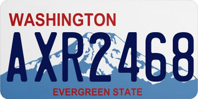 WA license plate AXR2468