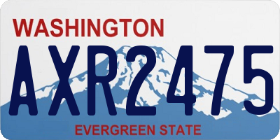WA license plate AXR2475