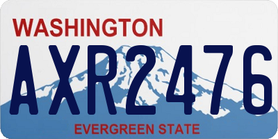 WA license plate AXR2476