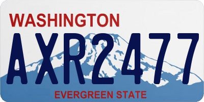 WA license plate AXR2477