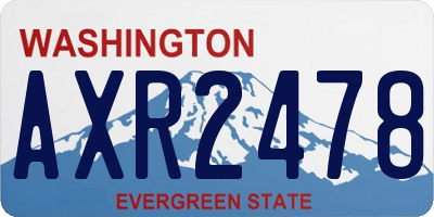 WA license plate AXR2478