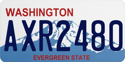 WA license plate AXR2480