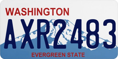 WA license plate AXR2483