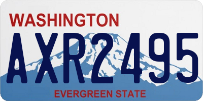 WA license plate AXR2495