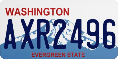 WA license plate AXR2496