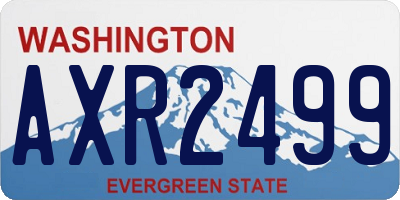 WA license plate AXR2499
