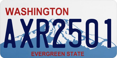 WA license plate AXR2501