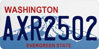 WA license plate AXR2502