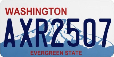 WA license plate AXR2507