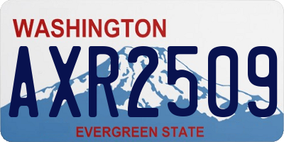 WA license plate AXR2509