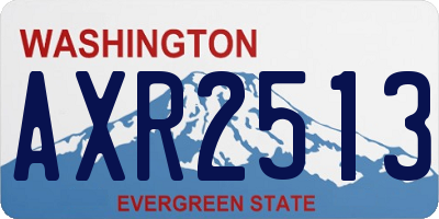 WA license plate AXR2513