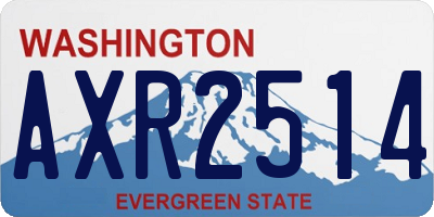 WA license plate AXR2514