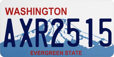 WA license plate AXR2515