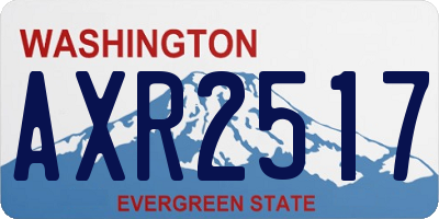 WA license plate AXR2517