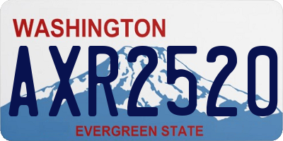 WA license plate AXR2520