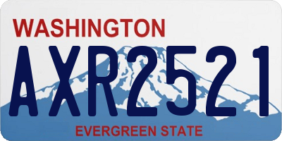 WA license plate AXR2521