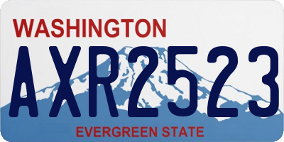 WA license plate AXR2523
