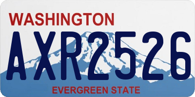 WA license plate AXR2526