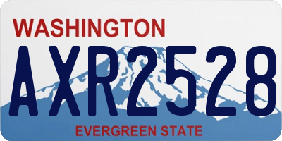 WA license plate AXR2528