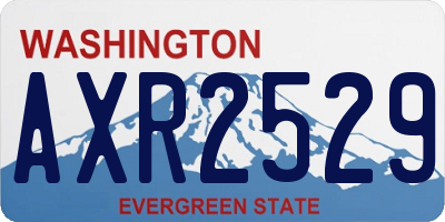 WA license plate AXR2529