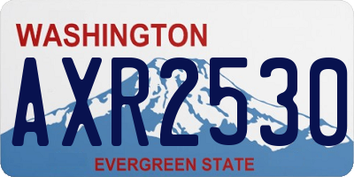 WA license plate AXR2530