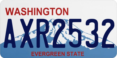 WA license plate AXR2532