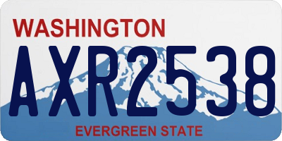 WA license plate AXR2538