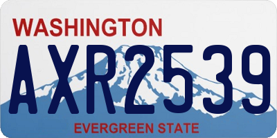 WA license plate AXR2539