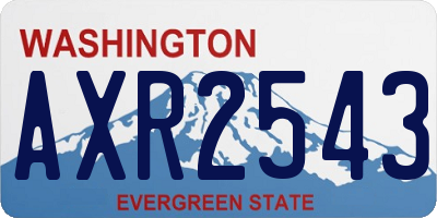 WA license plate AXR2543