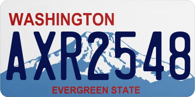 WA license plate AXR2548