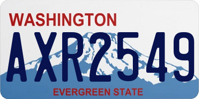 WA license plate AXR2549