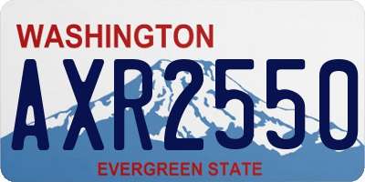 WA license plate AXR2550