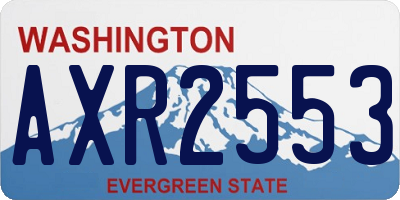 WA license plate AXR2553