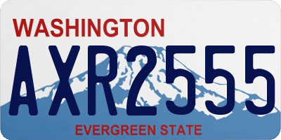 WA license plate AXR2555