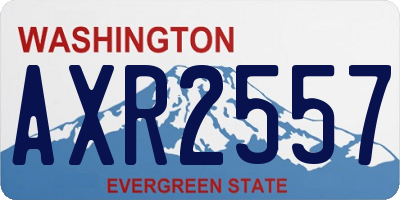 WA license plate AXR2557