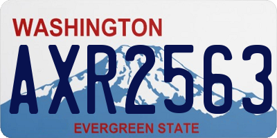 WA license plate AXR2563