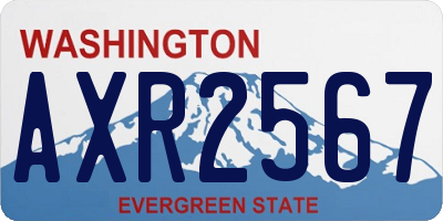 WA license plate AXR2567