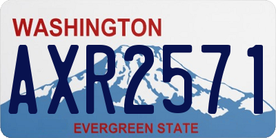 WA license plate AXR2571